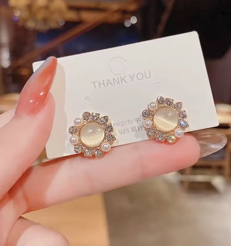 Opal ohrringe perlen strass - perlen,