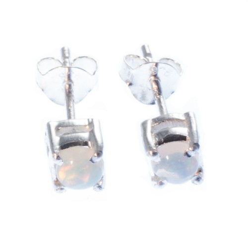 Opal ohrstecker mit echtem - opal,