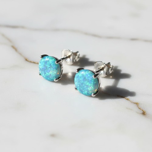 Opal ohrringe silber - ohrringe, blaue