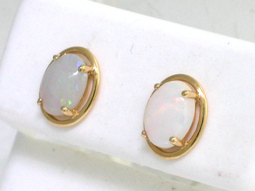 Opal ohrstecker 585 gelbgold - ohrstecker,