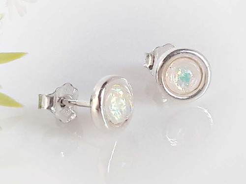 Opal ohrstecker silber - ohrstecker, 925