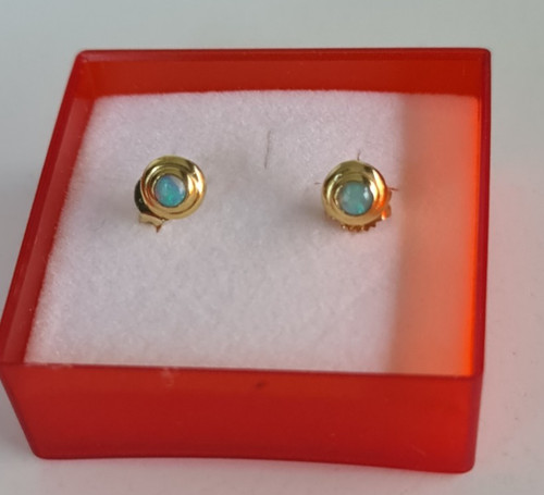 Ohrstecker gold 333 mit opal - 333,