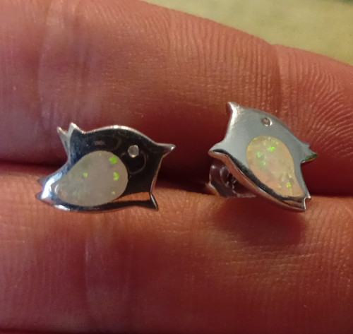 Silber 925 ohrstecker - 925, vögel