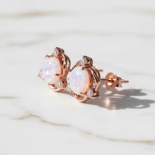 Opal ohrringe roségold - ohrringe,