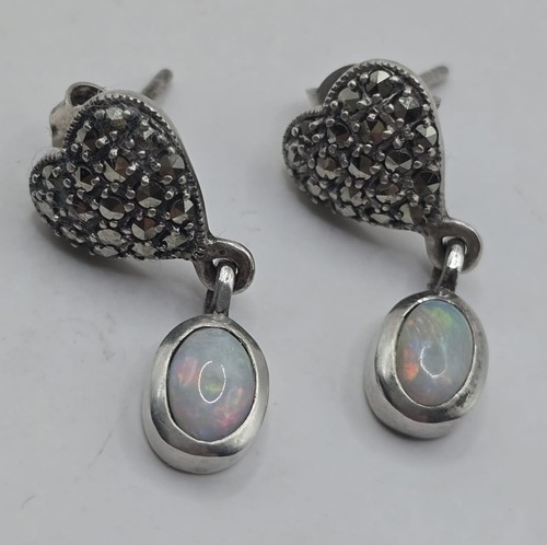 Vintage paar markasiten opal - vintage,