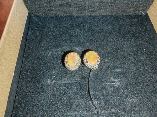 Opal ohrstecker 925 silber - opal,