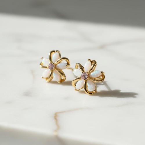 Opal ohrringe gold - ohrringe,
